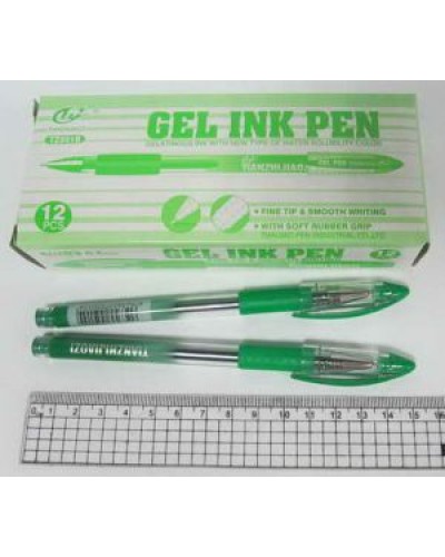 Ручка гелева з грипом зелена, ТМ Tianjiao