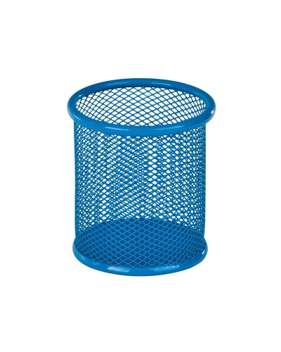 Підставка для ручок кругла 90х90х100 мм металева синя, ТМ ZiBi