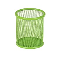 Підставка для ручок «Сітка» кругла 90х90х100 мм металева салатова, ТМ ZiBi