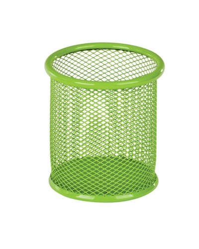 Підставка для ручок «Сітка» кругла 90х90х100 мм металева салатова, ТМ ZiBi