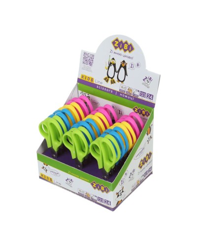 Ножиці дитячі 12,3 см з пластиковою ручкою, в асортименті, TM ZiBi