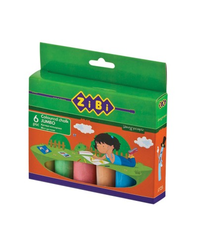 Крейда кольорова 6шт., JUMBO, картонна коробка