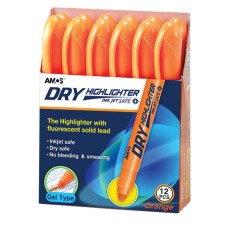 Маркер текстовий сухий флуорисцентний помаранчевий, ТМ Amos