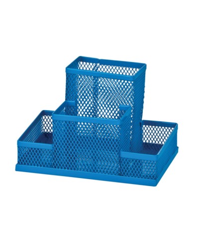 Органайзер настільний «Сітка» 150х100х100 мм металевий, синій,ТМ ZiBi