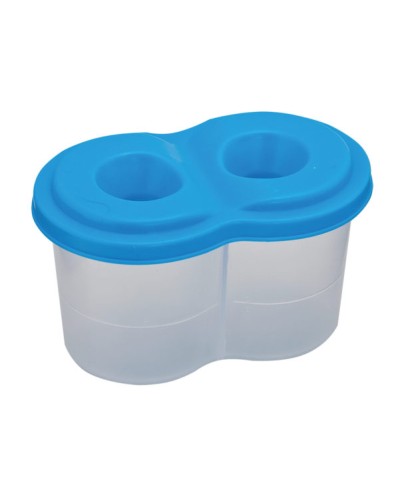 Склянка-непроливайка подвійна синя, ТМ Zibi