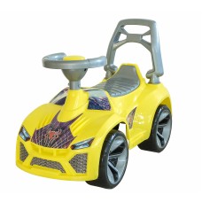 Машина для катання «Ламбо» 70х28х45 см лимонна з максимальним навантаженням до 30 кг, ТМ Оріон