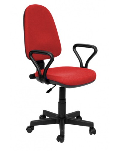 Крісло поворотне «Престиж» шкірзам, червоне, Новий Стиль