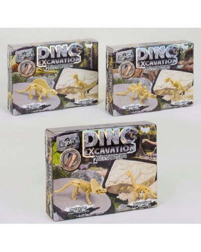 Набір «Динозаври. DINO EXCAVATION» для проведення розкопок, в асортименті, у коробці 24х5х19 см, ТМ Данко Тойс