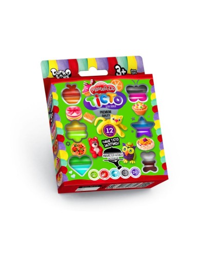 Набір тіста для ліплення «Master Do» на 12 кольорів по 20 г, у коробці 12х16х2,5 см, ТМ Данок Тойс