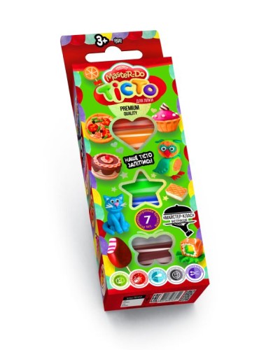 Набір тіста для ліплення «Master Do» на 7 кольорів по 20 г, у коробкці 6х19х2,5 см, ТМ Данко Тойс