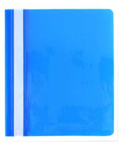 Папка-швидкозшивач А5 з прозорим верхом без перфорації синя, ТМ Economix