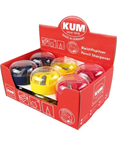 Точилка з контейнером пластикова кругла, в асортименті, ТМ Kum