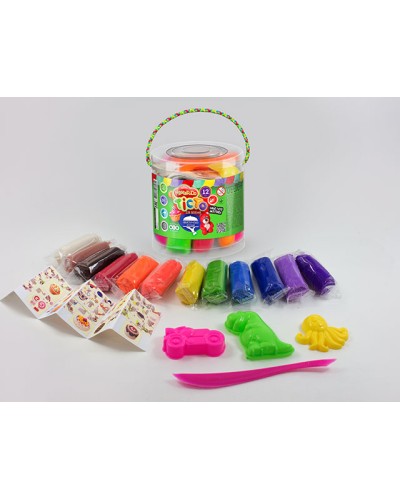 Набір тіста для ліплення «Master Do» на 12 кольорів + 1 колір, у тубі 9х9 см, ТМ Данок Тойс