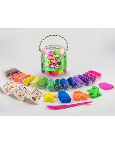 Тісто для ліплення «Master Do» на 18 кольорів з аксесуарами, у тубі 10х10 см, ТМ Данко Тойс