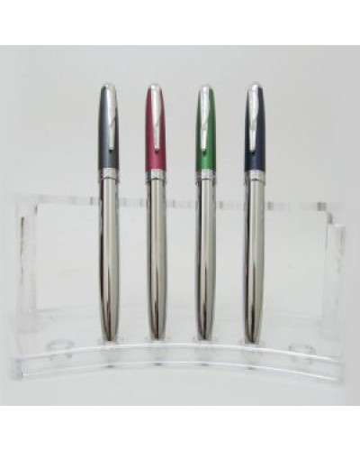 Ручка кулькова поворотна металева срібна, в асортименті, ТМ Baixin