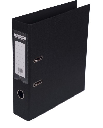 Папка-реєстратор «ELITE» А4 двостороння збірна 70 мм PP чорна, ТМ JOBMAX