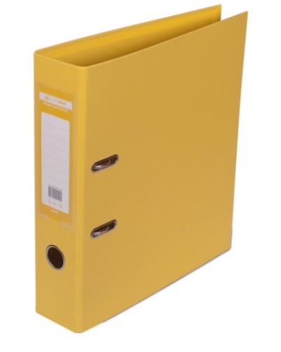 Папка-реєстратор «ELITE» А4 двостороння збірна 70 мм PP жовта, ТМ JOBMAX