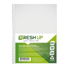 Файл А4+ 30 мкм з перфорацією на 11 отворів фактура «глянець» 100 шт, ТМ Fresh UP