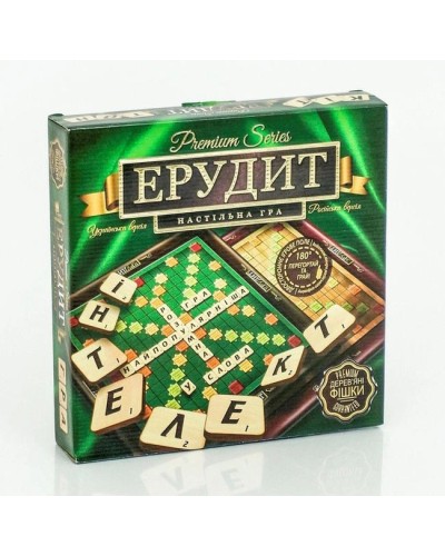 Гра настільна «Ерудит.PREMIUM SERIES» велика, у коробці 29х29х6 см, ТМ Данко Тойс