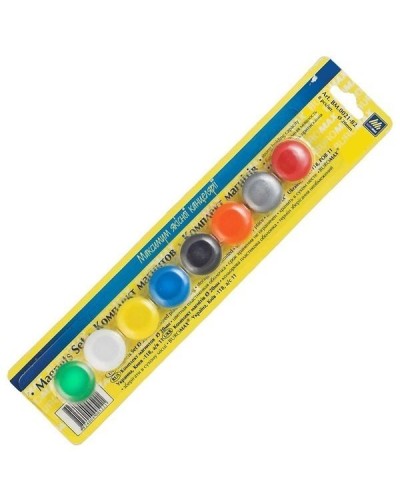 Магніти для дошки діаметр 20 мм, 8 шт. в блістері, ТМ Buromax