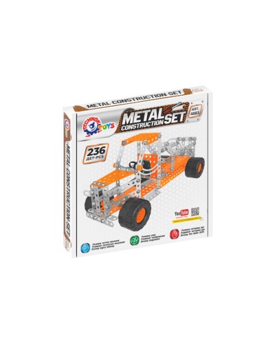 Конструктор металевий «Вантажівка» на 236 деталей, у коробці 19х19х3,5 см, ТМ Технок