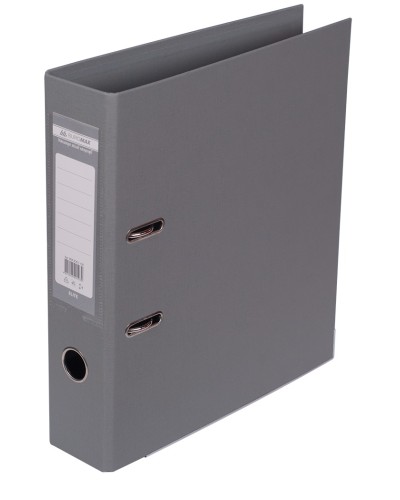 Папка-реєстратор «ELITE» А4 двостороння збірна 70 мм PP сіра, ТМ Buromax