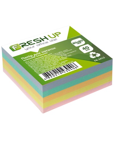 Блок паперу «Класика» клеєний 80х80 мм 400 аркушів, ТМ Fresh Up