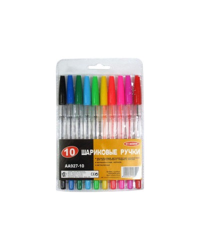 Набір кулькових ручок з 10 кольорів, ТМ Biefa