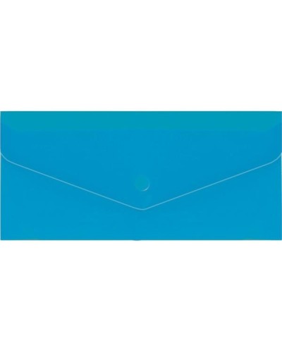 Євроконверт на кнопці Е65 180 мкм фактура «глянець», прозорий, синій, ТМ Economix