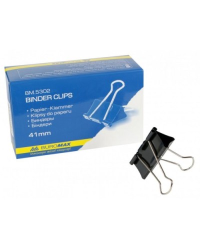 Біндери для паперу 41 мм, 12 шт., JOBMAX