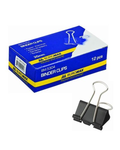 Біндери для паперу 25 мм, 12 шт., ТМ JOBMAX