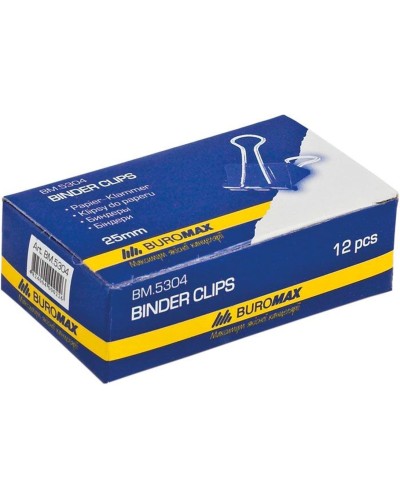 Біндери для паперу 19 мм, 12 шт., ТМ JOBMAX