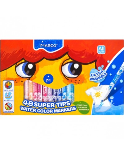 Фломастери «Super Washable» на 48 кольорів, ТМ Marco
