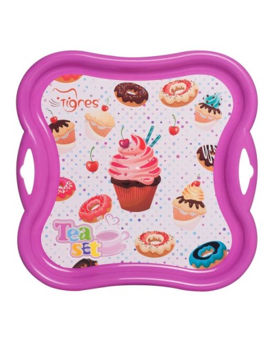 Піднос для посуду «Солодка вечірка» з термонаклейкою 29х29 см, ТМ Тигрес