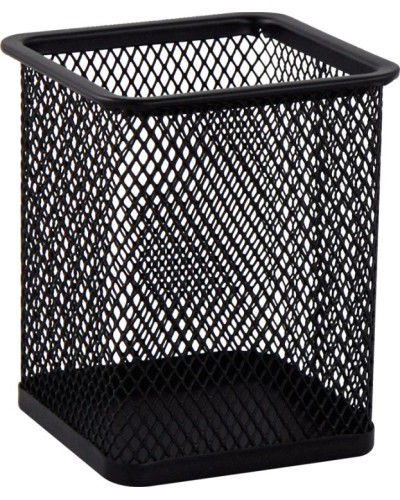 Підставка для ручок квадратна 80х80х95 мм металева чорна, ТМ Buromax