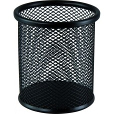 Підставка для ручок кругла 80х80х97 мм металева чорна, ТМ Buromax