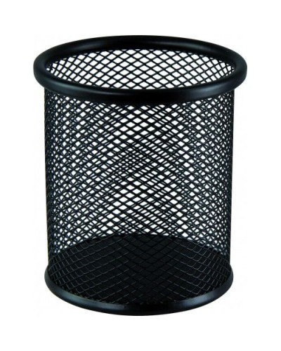 Підставка для ручок кругла 80х80х97 мм металева чорна, ТМ Buromax