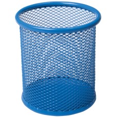 Підставка для ручок кругла 80х80х97 мм металева синя, ТМ Buromax