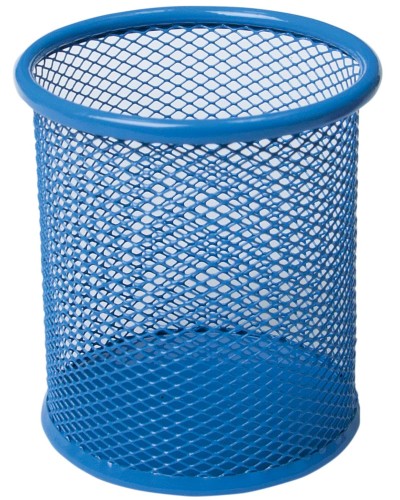 Підставка для ручок кругла 80х80х97 мм металева синя, ТМ Buromax