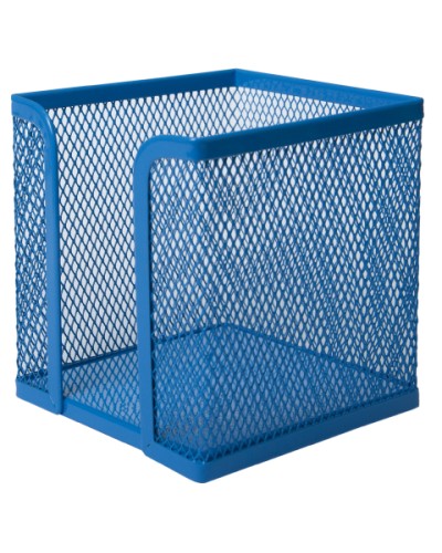 Бокс для паперу 100х100х100 мм металевий, синій, ТМ Buromax