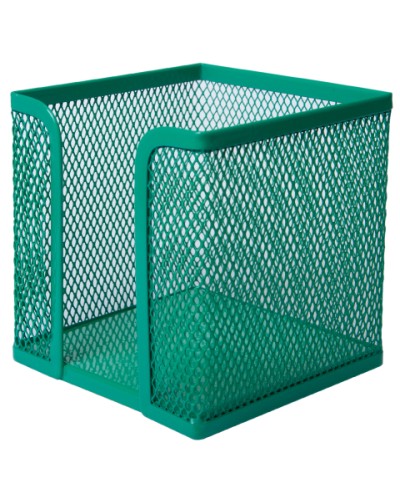 Бокс для паперу металевий, зелений 100х100х100 мм, TM Buromax