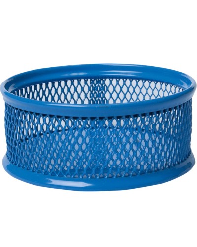 Підставка для скріпок 80х80х40мм, металева, синя, ТМ Buromax