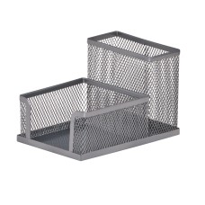 Органайзер настільний металевий 100х150х90 мм, срібний, ТМ Buromax
