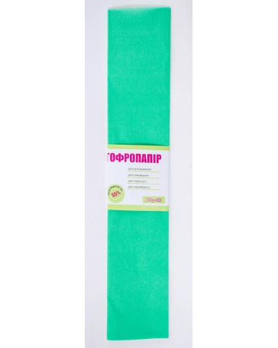 Гофро-папір 55 % 50х200 см блідо-зелений, ТМ 1 Вересня
