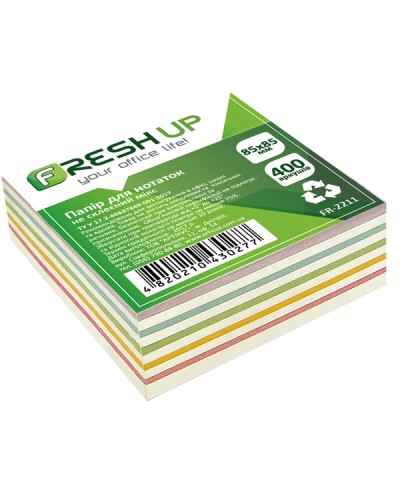 Блок паперу «Мікс» не клеєний 85х85 мм 400 аркушів, ТМ Fresh Up