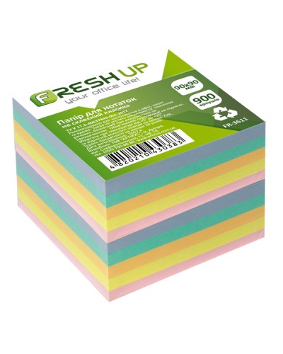 Блок паперу «Класика» не клеєний 90х90 мм 900 аркушів, Fresh Up
