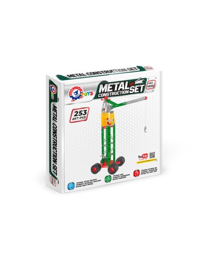 Конструктор металевий «Кран», у коробці 43х23х19 см, ТМ Технок