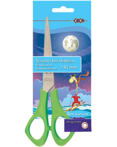 Ножиці дитячі для шульги 14,2 см салатові, TM ZiBi