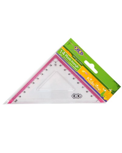 Трикутник 10 см з рожевою смужкою, в блістері, ZiBi