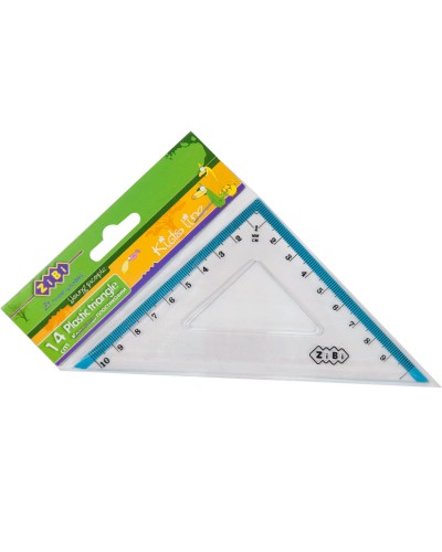 Трикутник 10 см з блакитною смужкою, в блістері, ZiBi